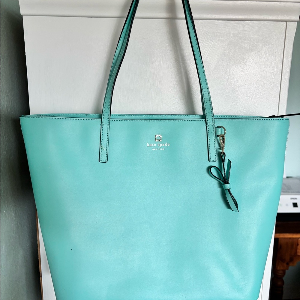 Kate Spade Aqua Blue Tote Bag Purse